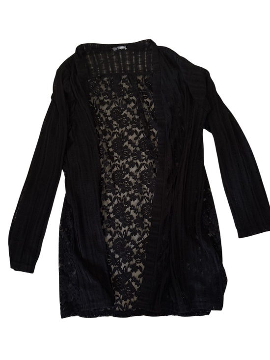 Source Unknown Sweaters - Source Unknown Black Lace-Back Open Cardigan